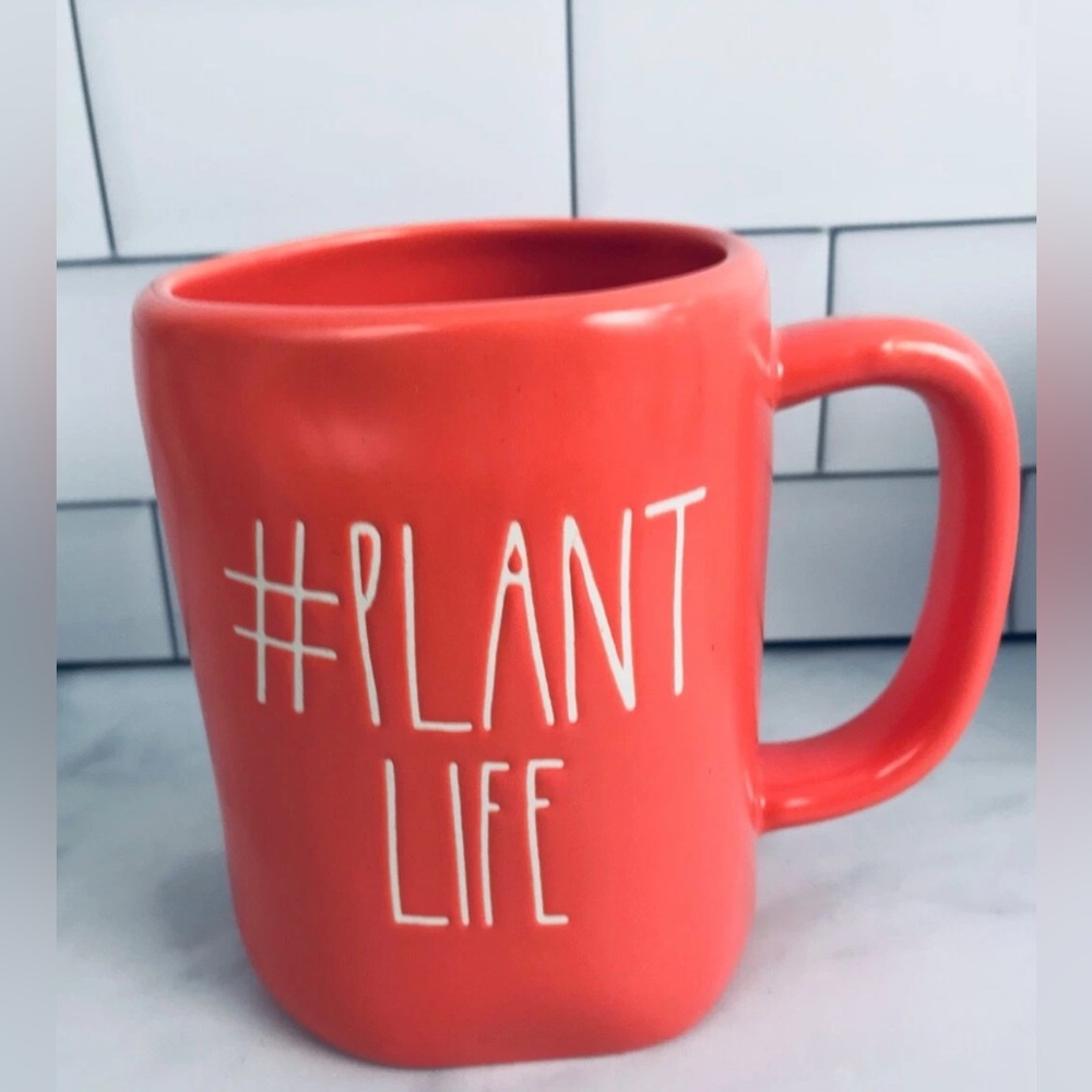 NEW Rae Dunn Coral # Plant Life Mug 🌱